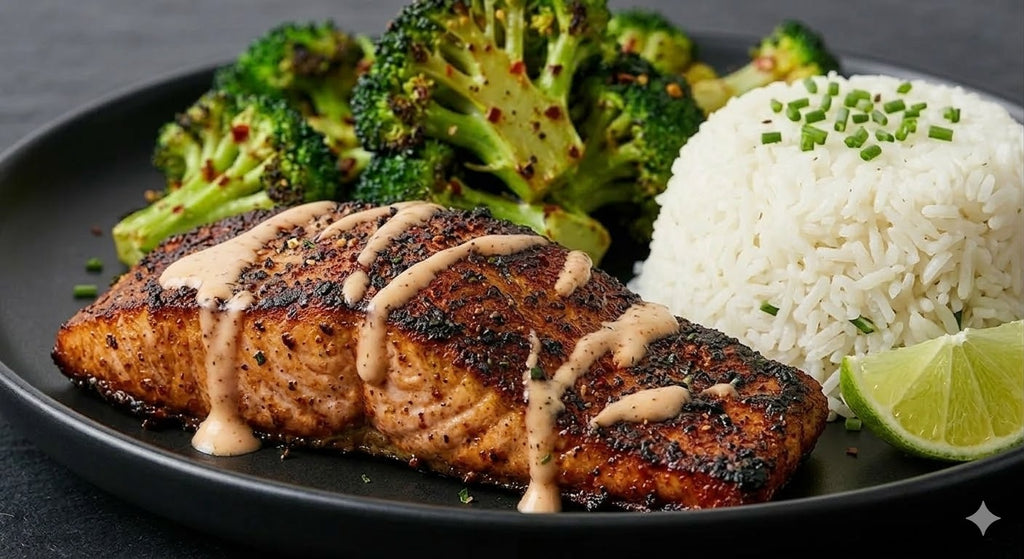 Cajun Salmon W/ Cajun Crema